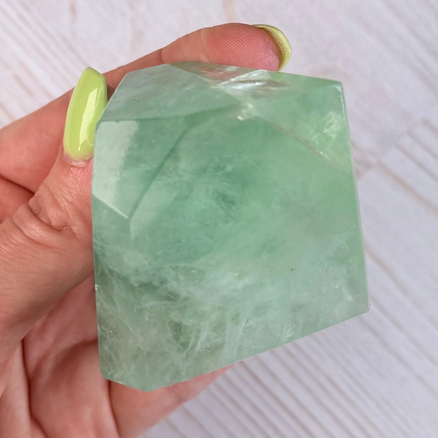 Green “Baja Blast” Fluorite Freeform | Option A
