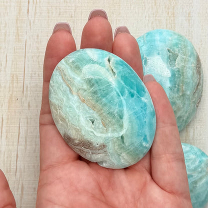 Caribbean Calcite Palm Stone | Caribbean Blue Calcite | Calcite Crystal