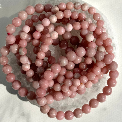 One (1) Pink Opal Bracelet (8mm Bead)