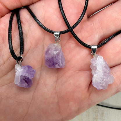 Pick-Your-Own Raw Amethyst Crystal Pendant