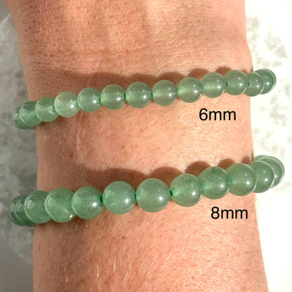One (1) Green Aventurine Bracelet (8mm Bead)