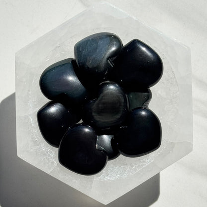 One (1) Mini Obsidian Heart Carving