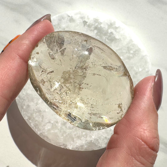 Beautiful High-Quality Citrine Palm Stone G