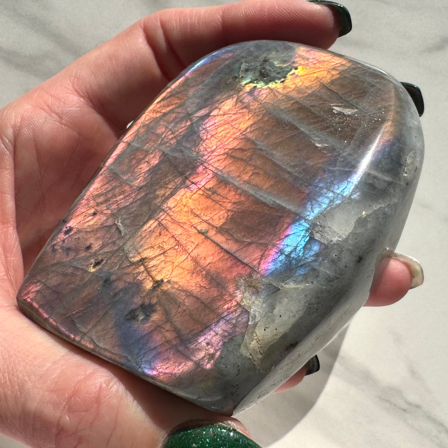 Gorgeous Sunset Flash Labradorite Freeform