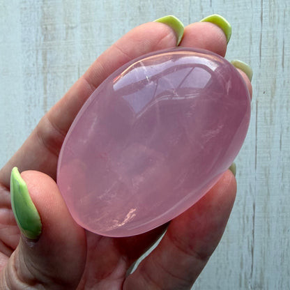 Rose Quartz Palm Stone - AA+ Grade | Option A