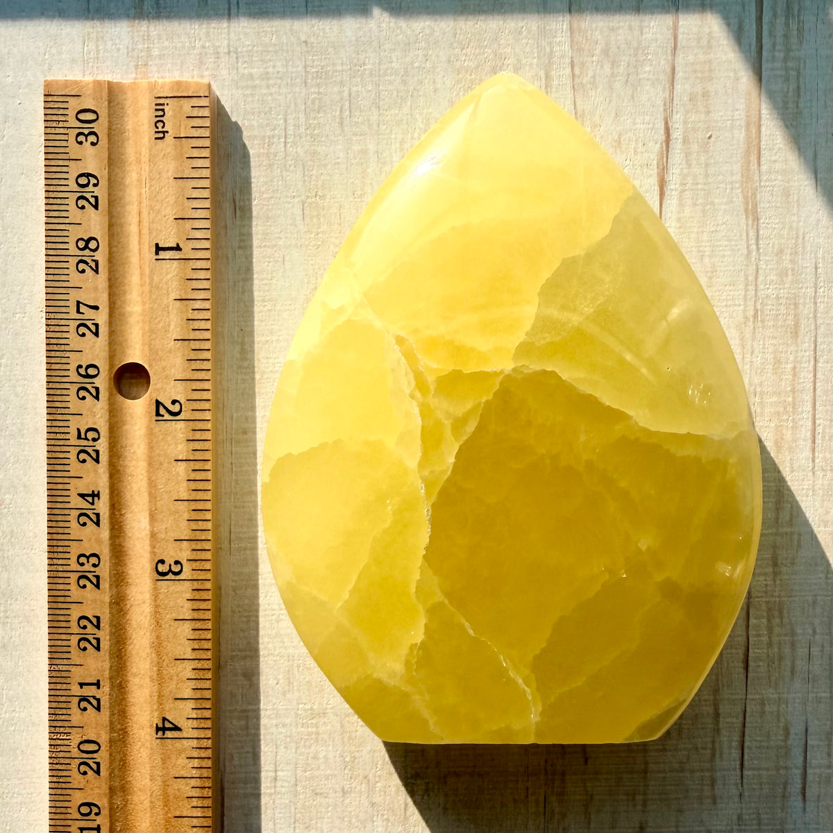 Lemon Calcite Flame | Hand-Selected Crystal Carving