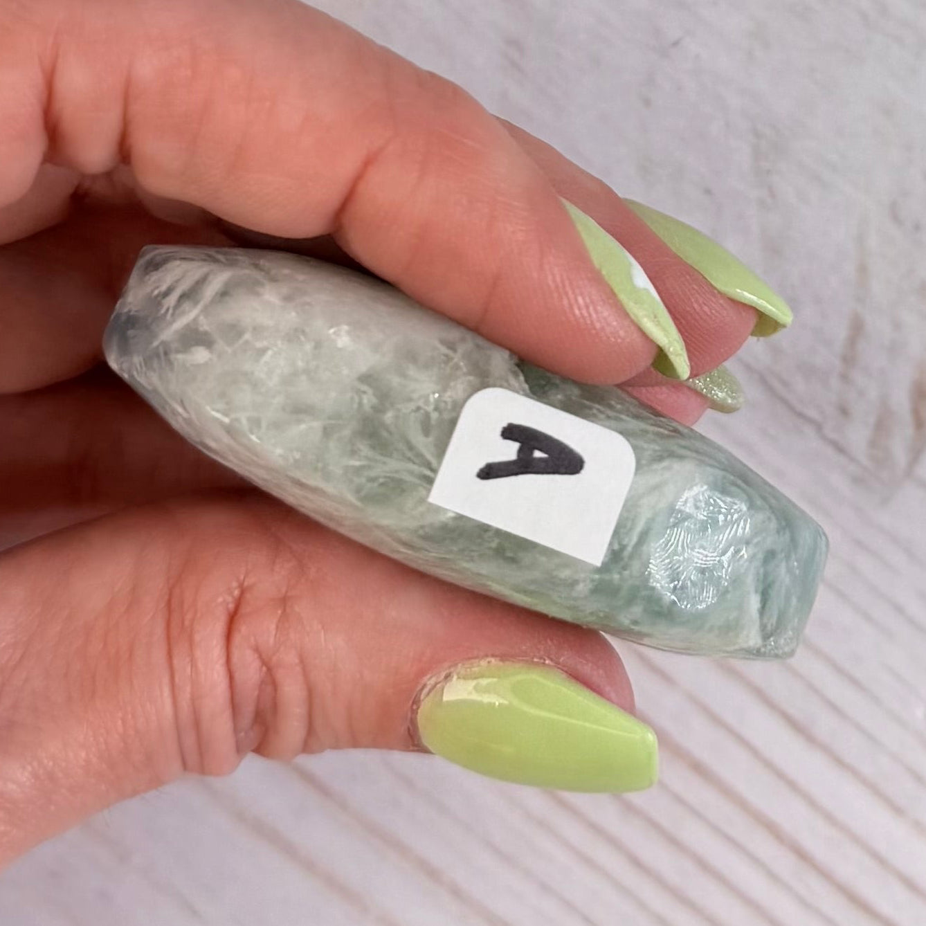 Snowflake Fluorite Palm Stone | Option A