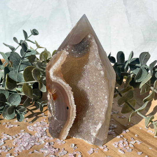 druzy agate tower