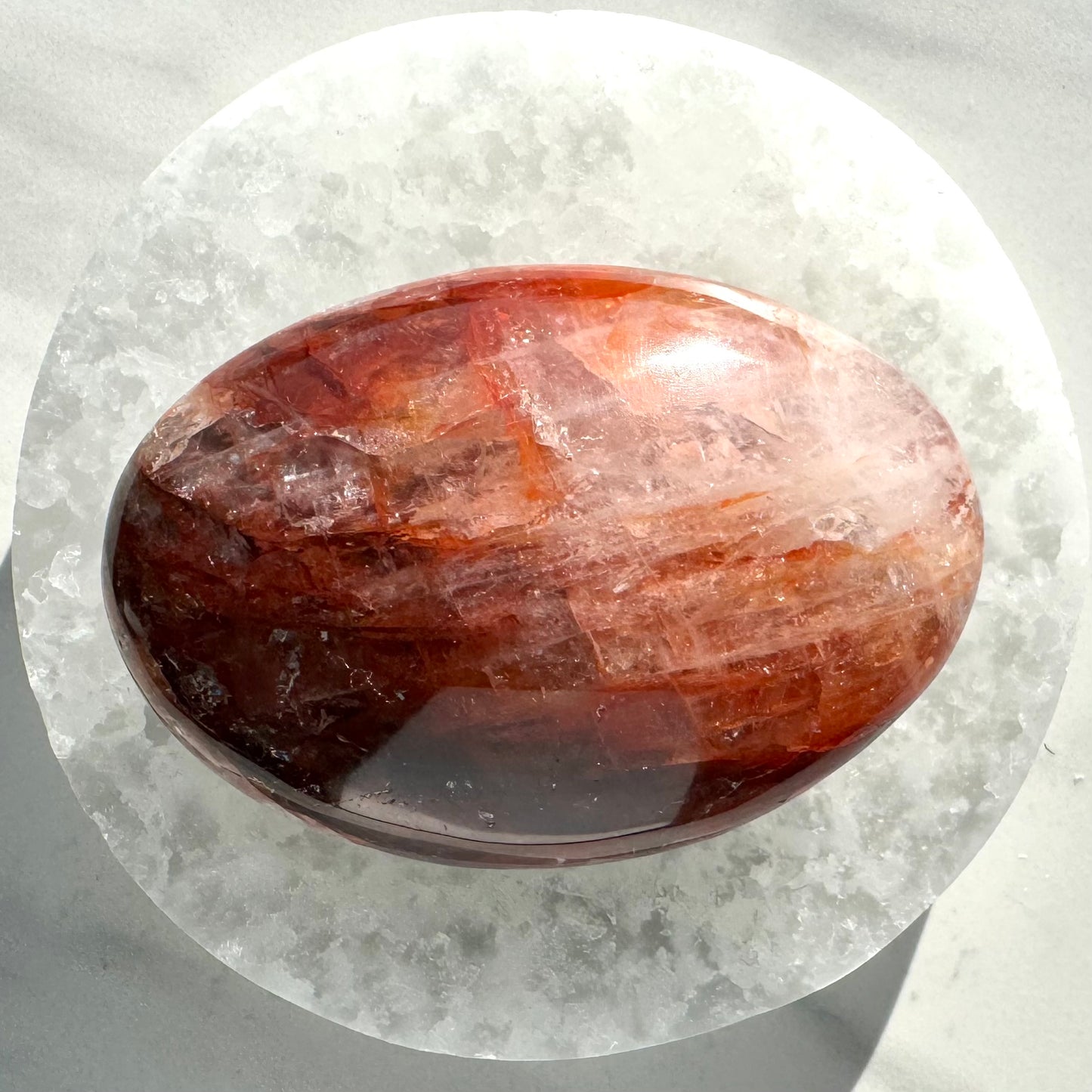 Fire Quartz Palm Stone G