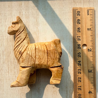 Palo Santo Alpaca Carving | Hand-Carved from Peru