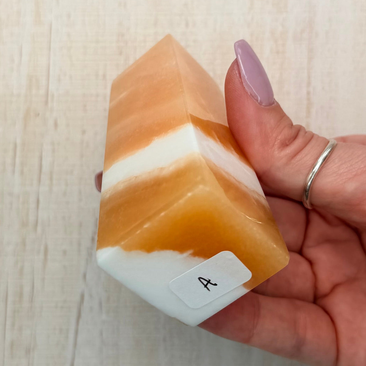 Orange Calcite Tower – Bright Crystal for Energy & Creativity