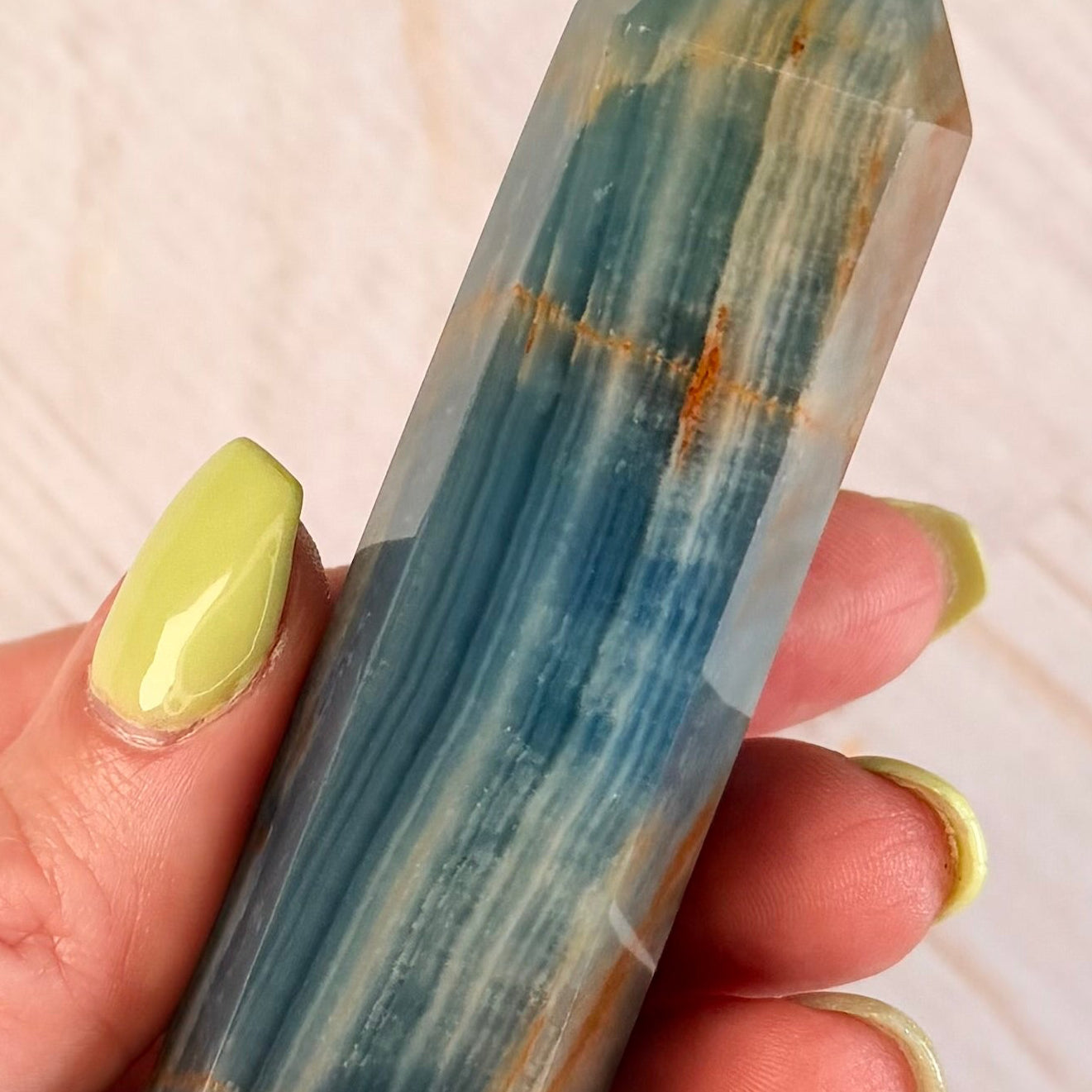 Argentinian Blue Calcite Tower | Lemurian Aquatine Calcite Crystal | Option A