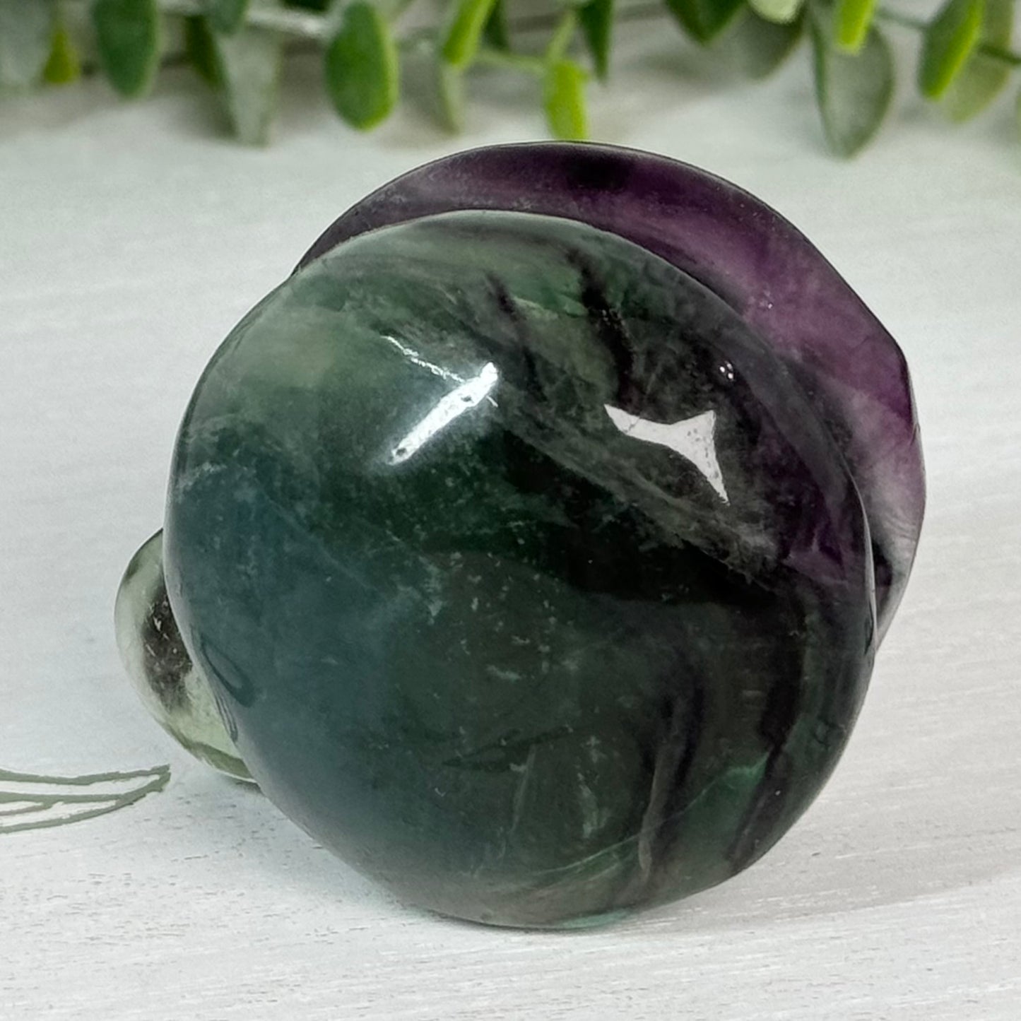 Fluorite Double Mushroom Carving A