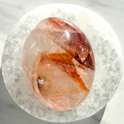Fire Quartz Palm Stone | Option B