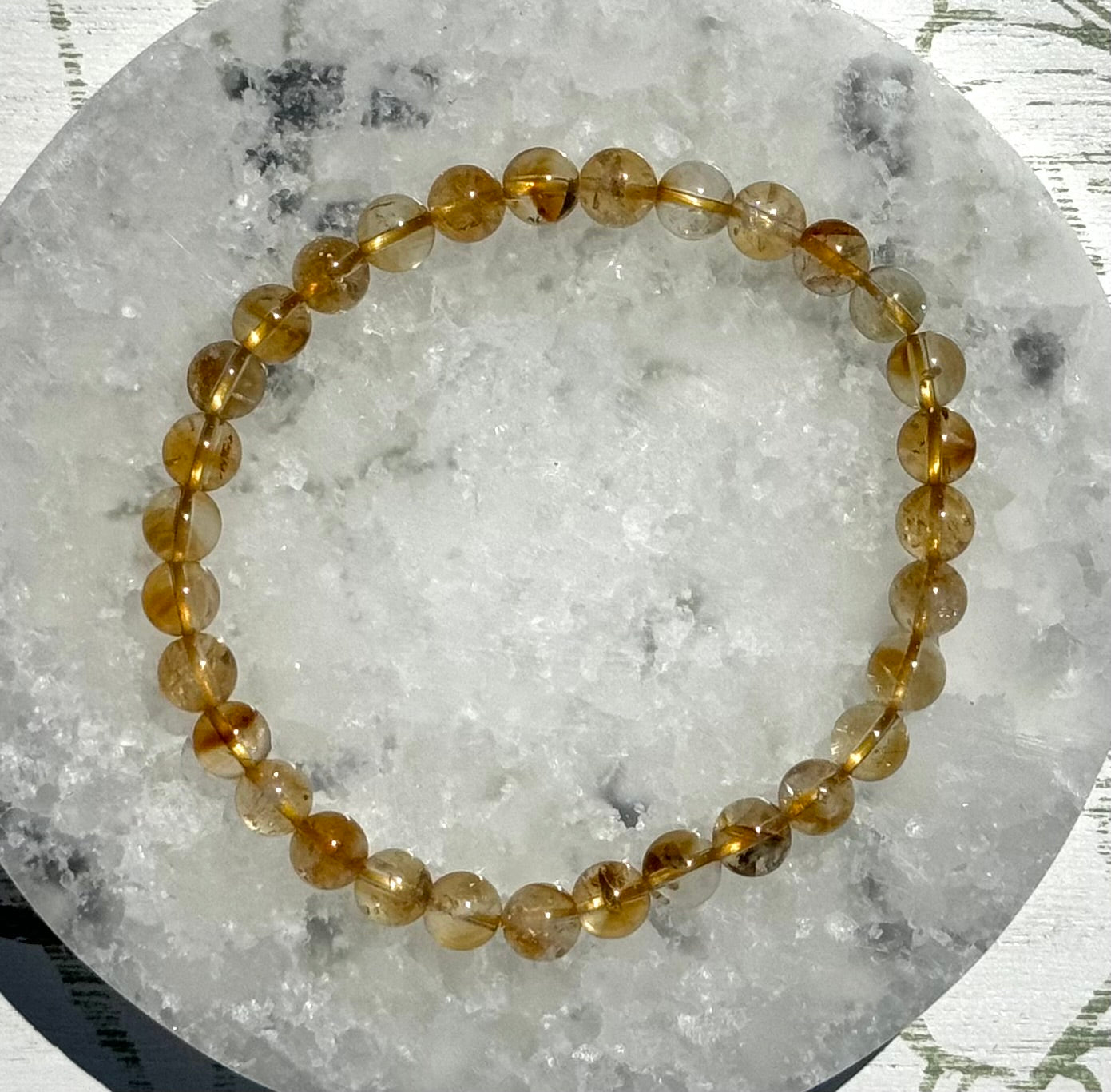 Citrine Bracelet from Brazil (6mm Bead)