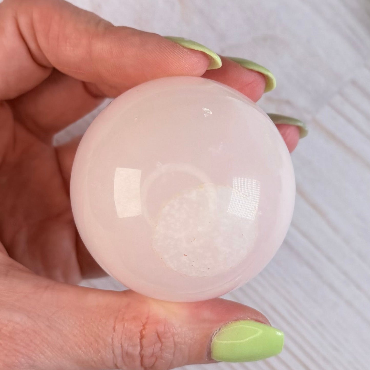 UV Reactive Mangano Calcite Sphere | Option B