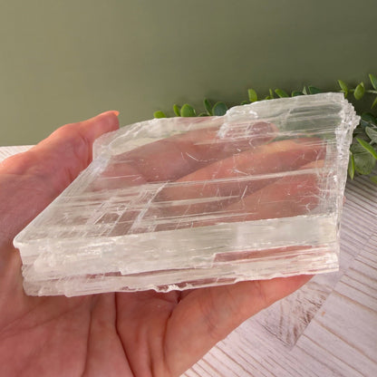 Stunning Crystal Clear Selenite Slab from Morocco