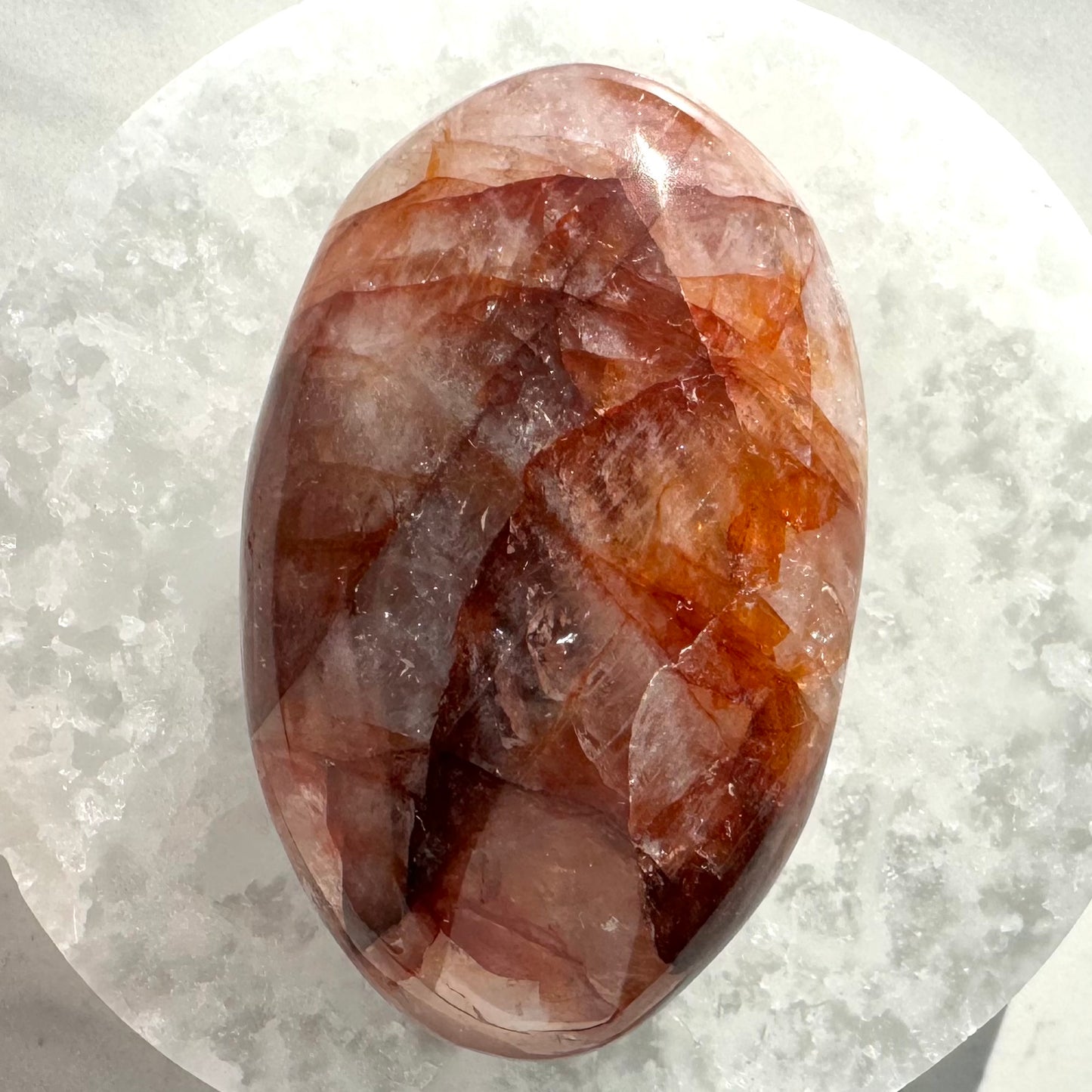 Fire Quartz Palm Stone F