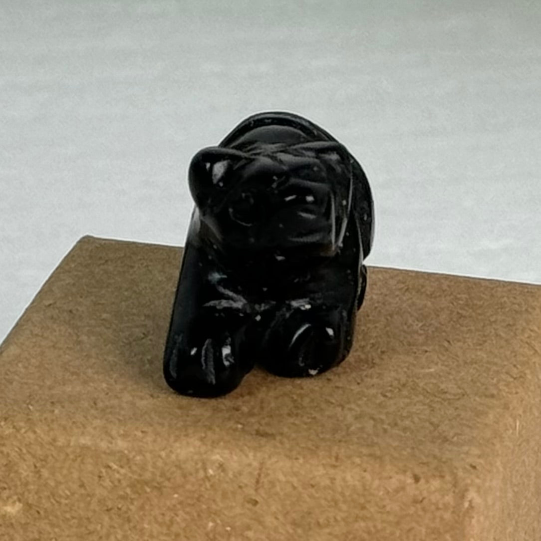 ONE Mini Obsidian Bear Carving