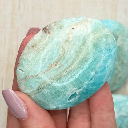 Caribbean Calcite Palm Stone | Caribbean Blue Calcite | Calcite Crystal