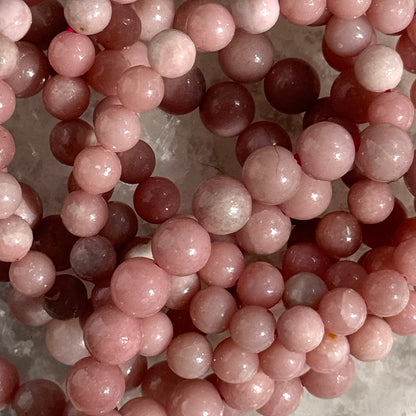 One (1) Pink Opal Bracelet (8mm Bead)