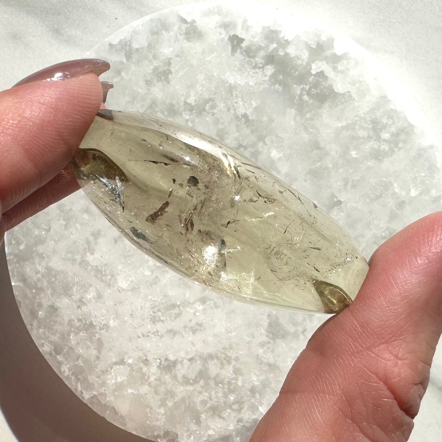 Beautiful High-Quality Citrine Palm Stone E