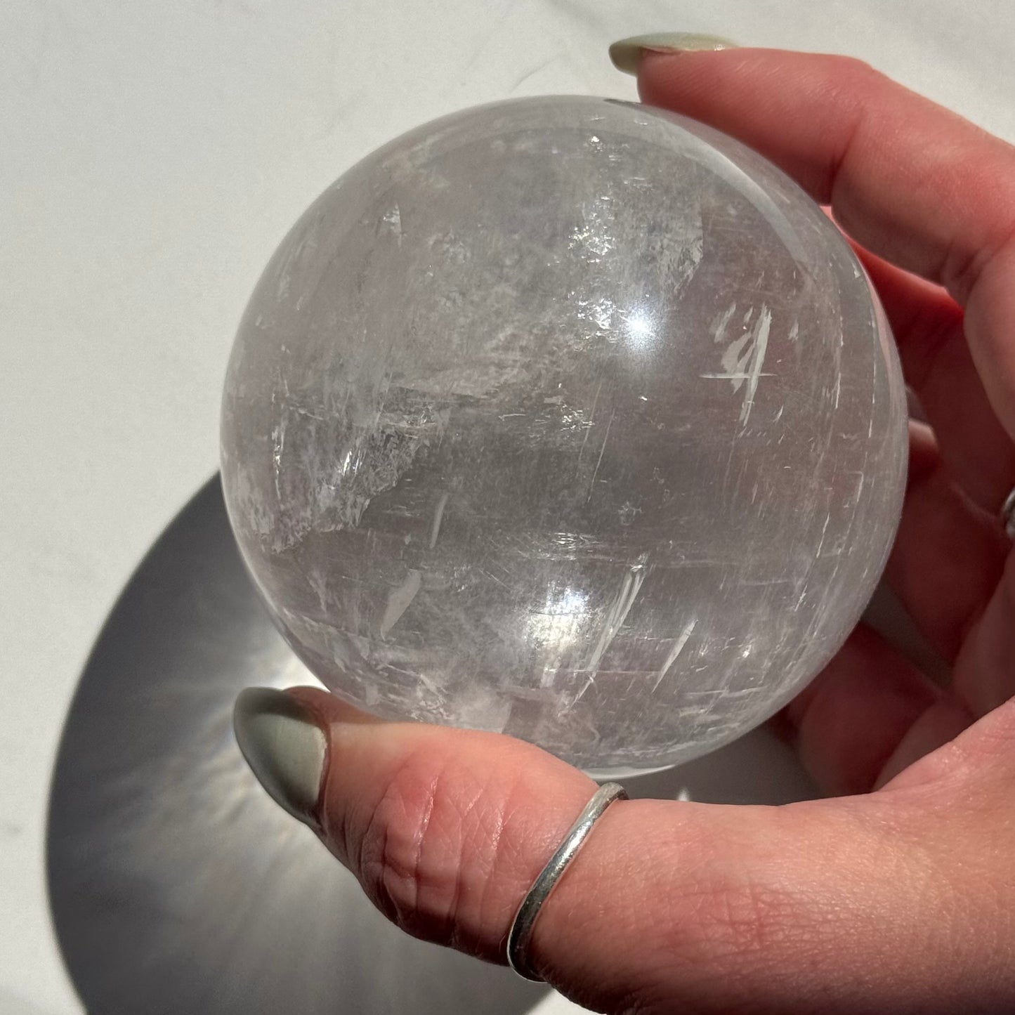 Gorgeous High Quality Optical Calcite "Iceland Spar" Sphere