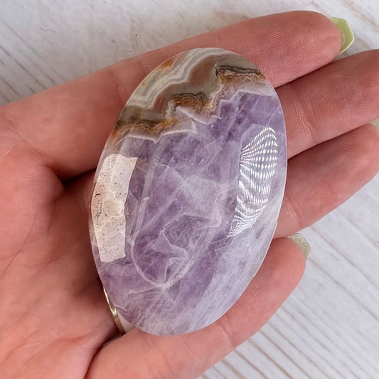 Crazy Lace Amethyst Palm Stone from Mexico | Option D