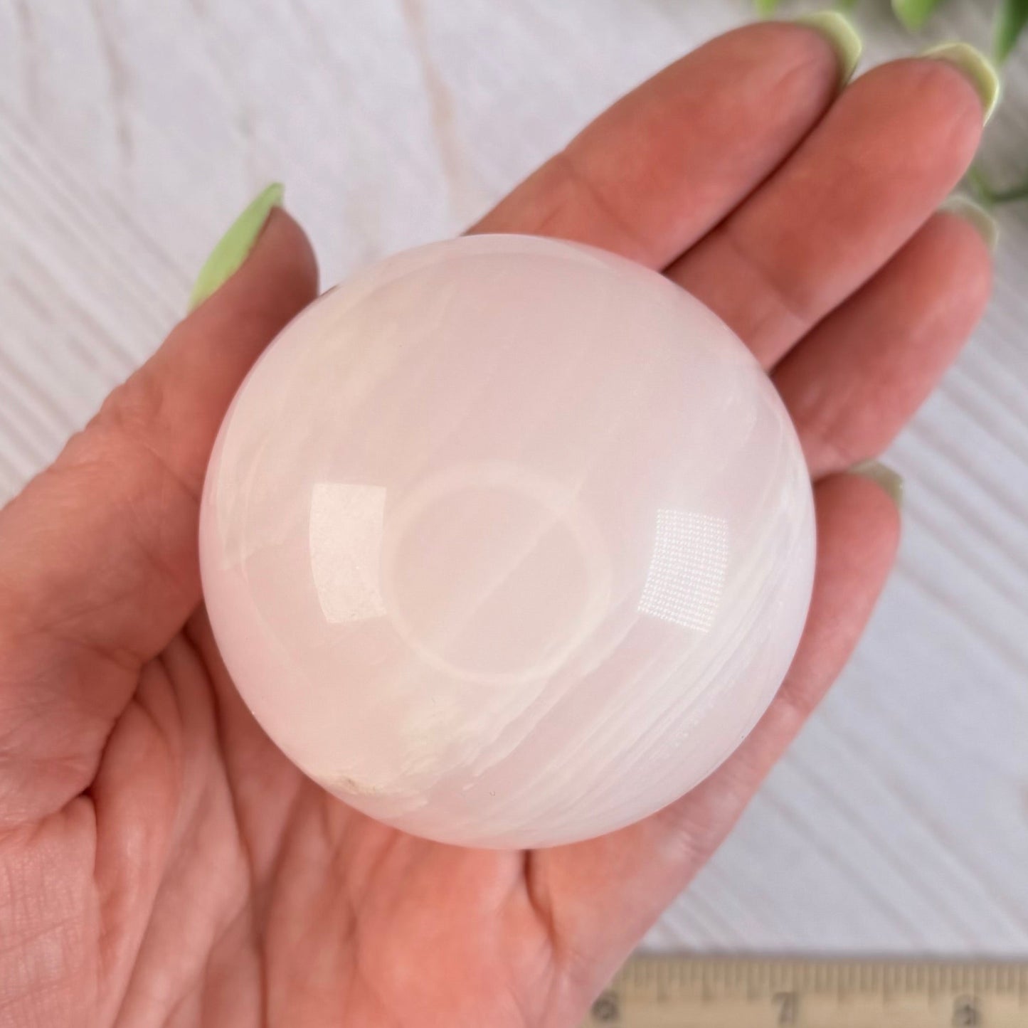 UV Reactive Mangano Calcite Sphere | Option A