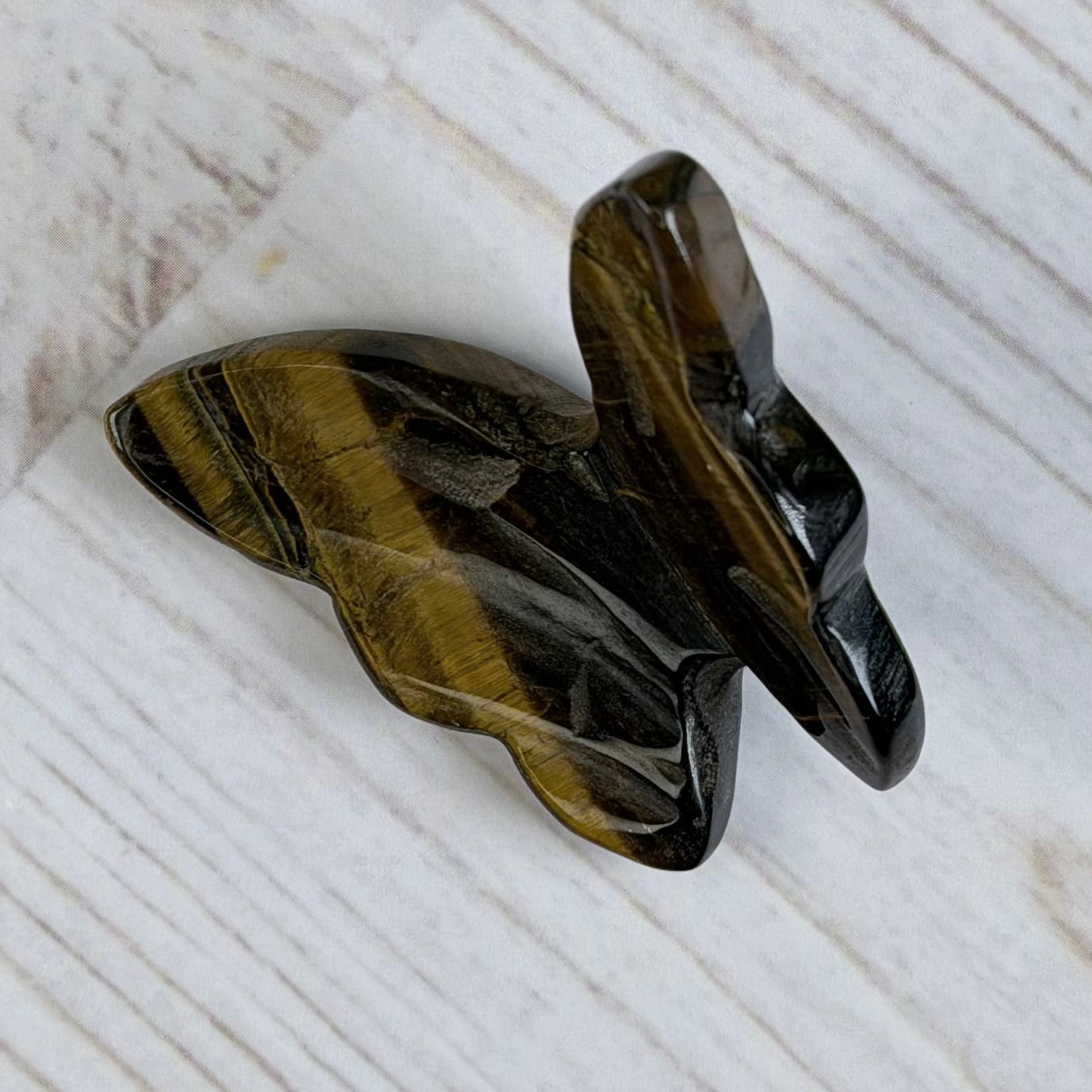 Golden Tiger’s Eye Butterfly Carving