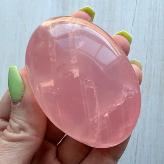 Rose Quartz Palm Stone - AA+ Grade | Option C