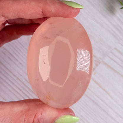 Rose Quartz Palm Stone - AA+ Grade | Option C