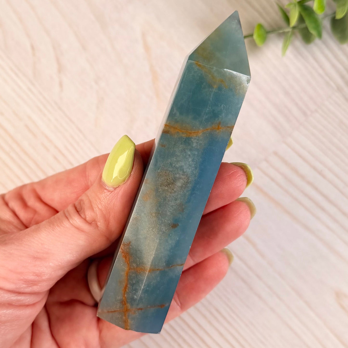 Argentinian Blue Calcite Tower | Lemurian Aquatine Calcite Crystal | Option A