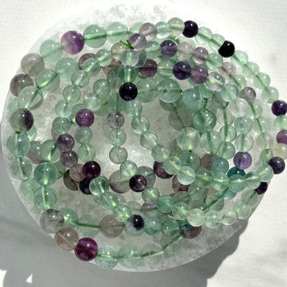One (1) Fluorite Bracelet (8mm Bead)