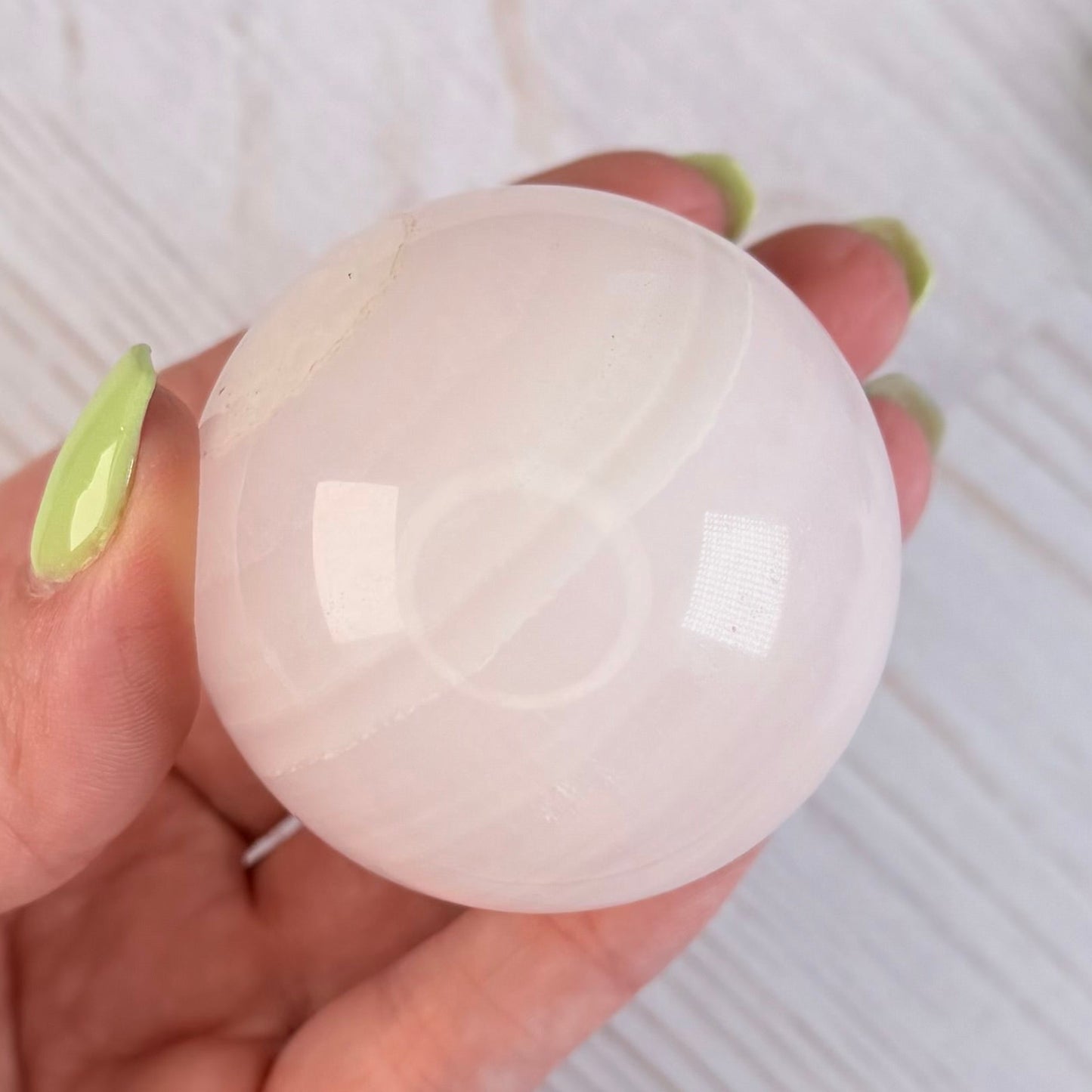 UV Reactive Mangano Calcite Sphere | Option B