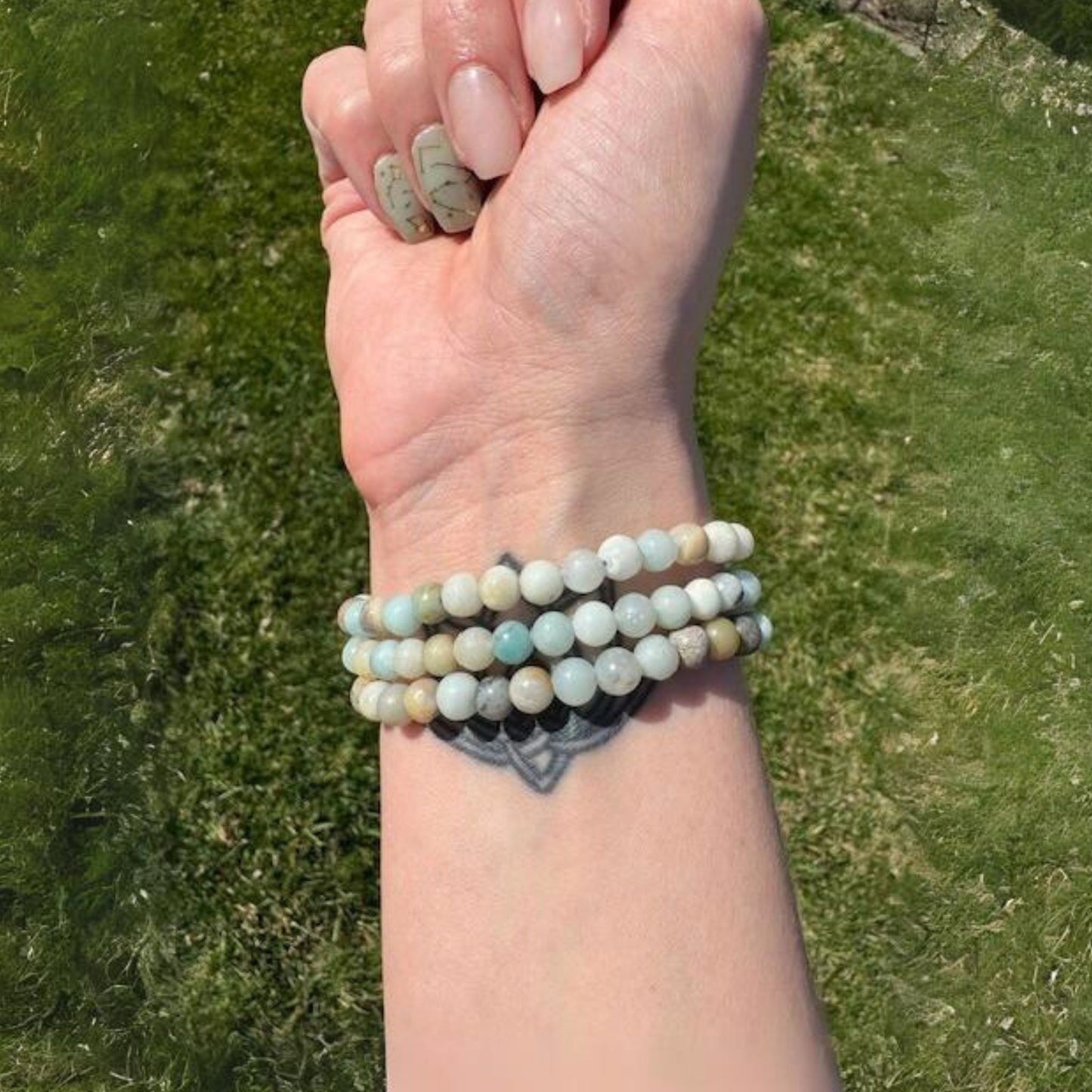 Common Quality Amazonite Bracelet from Brazil (6mm Bead)