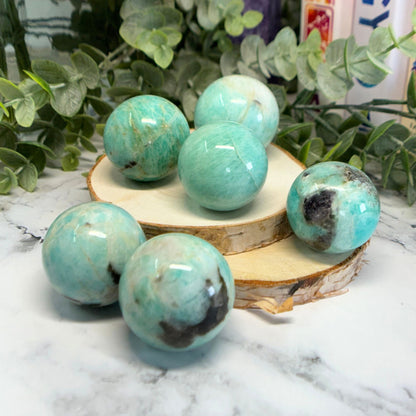 One (1) Amazonite Sphere (21-25mm)