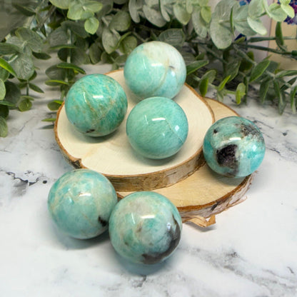 One (1) Amazonite Sphere (21-25mm)