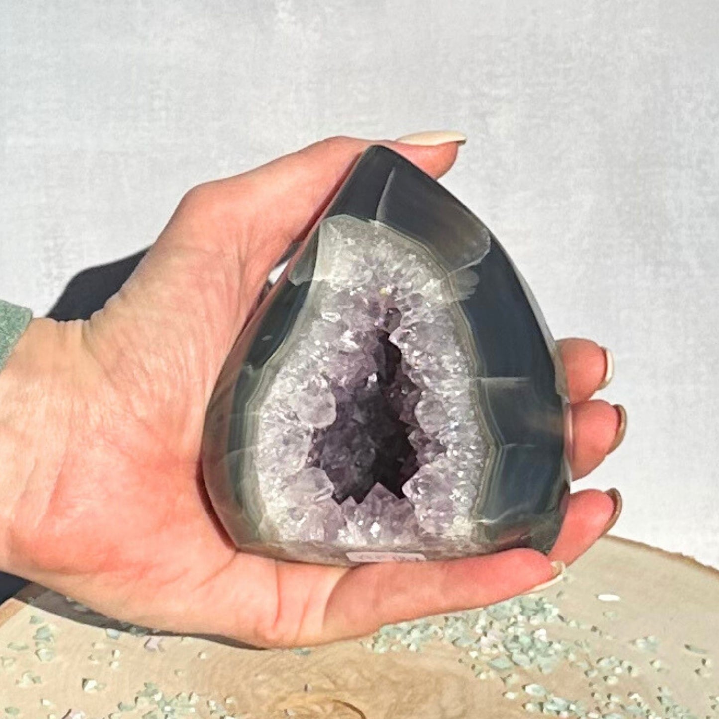 amethyst crystal flame