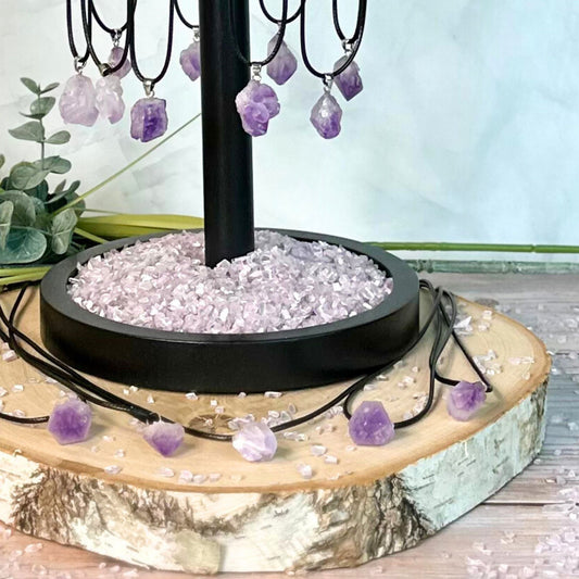 Raw Amethyst Crystal Pendant