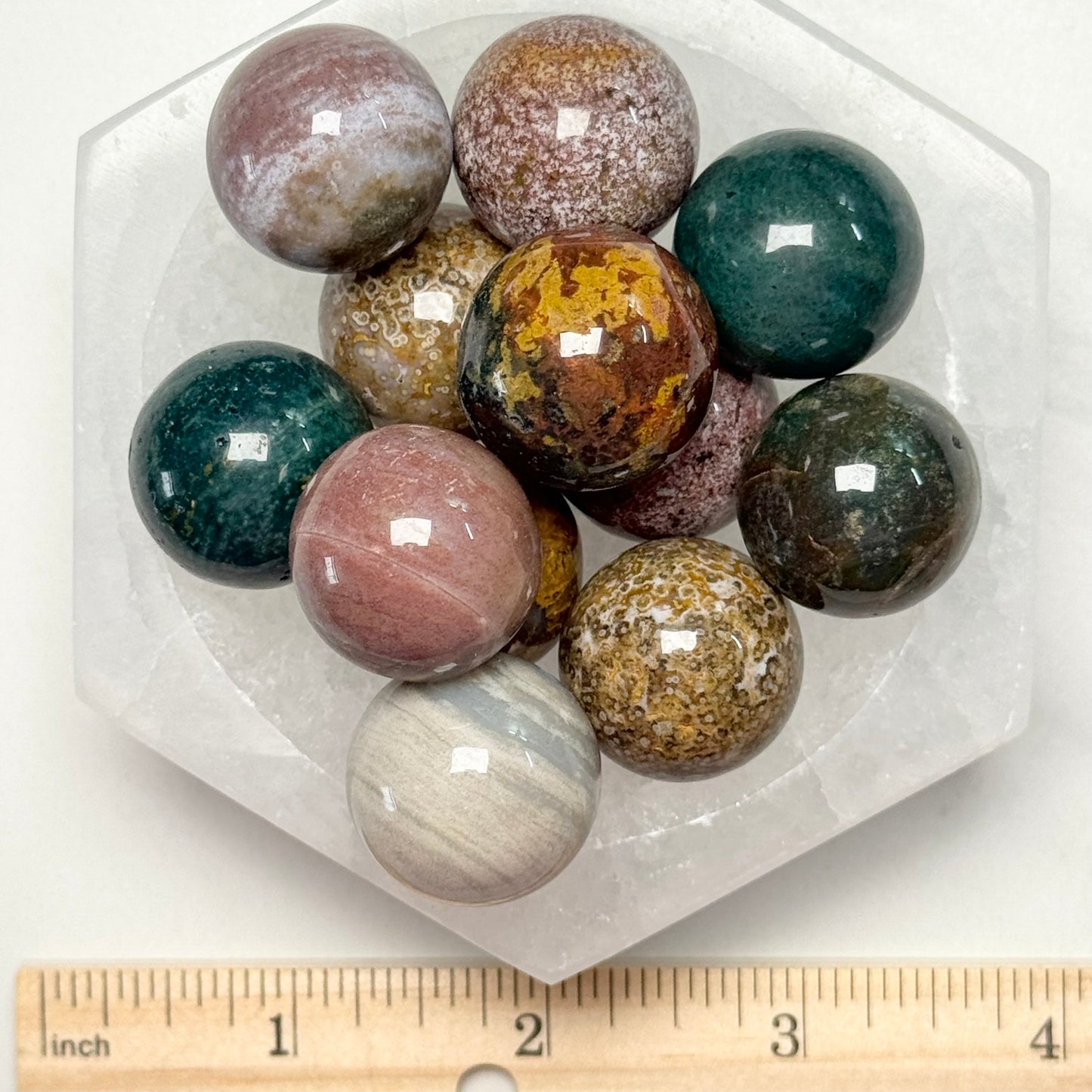 One (1) Beautiful Ocean Jasper Mini Sphere | Intuitive Select