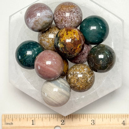 One (1) Beautiful Ocean Jasper Mini Sphere | Intuitive Select