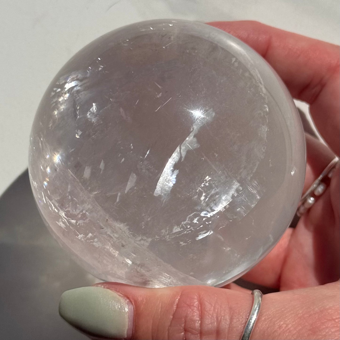 Gorgeous High Quality Optical Calcite "Iceland Spar" Sphere