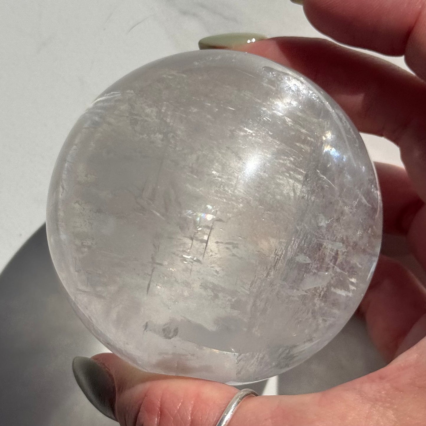Gorgeous High Quality Optical Calcite "Iceland Spar" Sphere