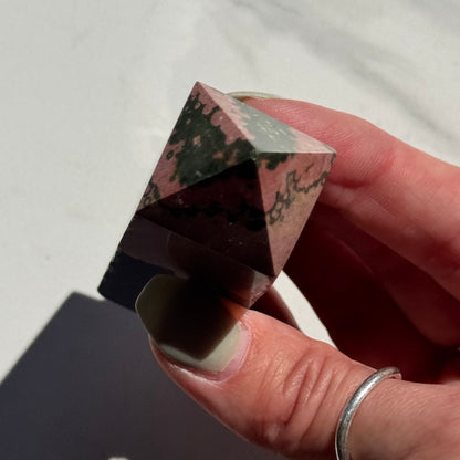 Stunning Natural Pink & Green Ocean Jasper Tower | Option B