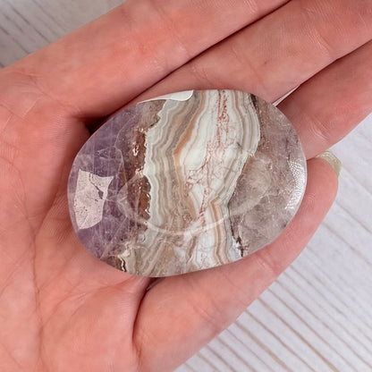 Crazy Lace Amethyst Palm Stone from Mexico | Option L