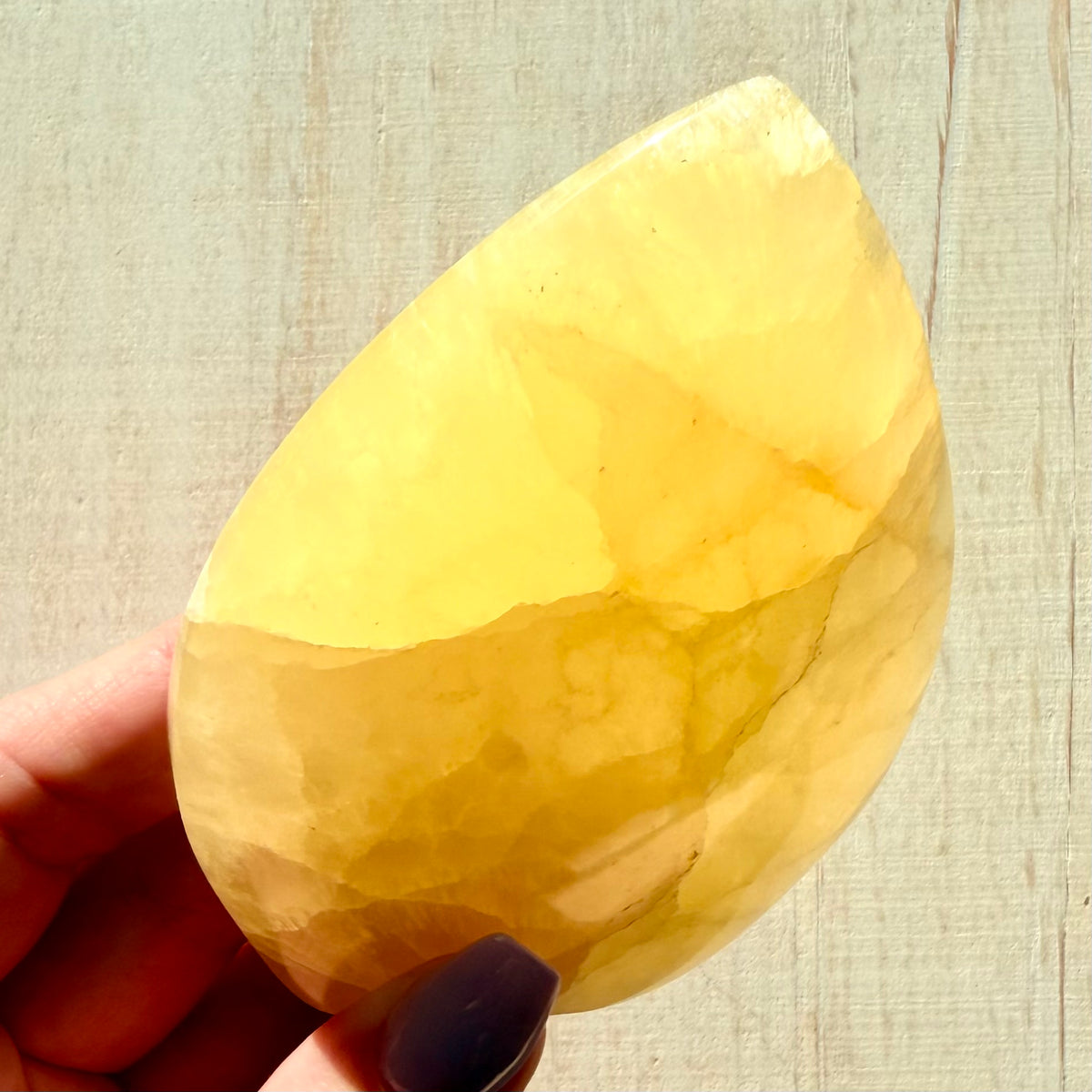 Lemon Calcite Flame | Hand-Selected Crystal Carving