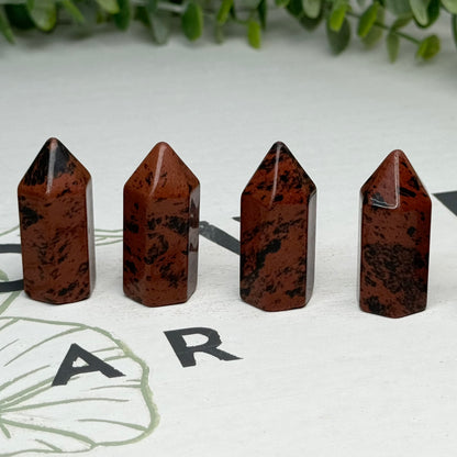 One (1) Mini Mahogany Obsidian Tower