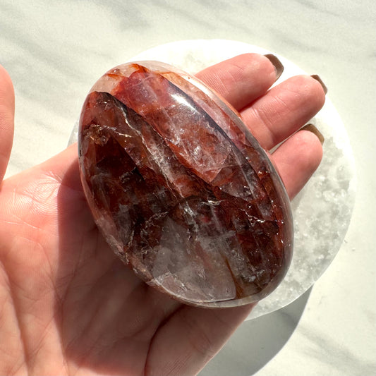 Fire Quartz Palm Stone G