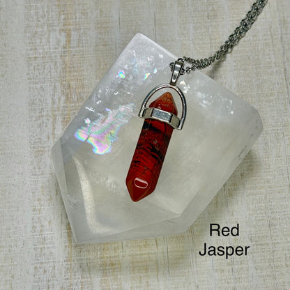 Natural Double Terminated Crystal Necklace - Multiple Stone Options